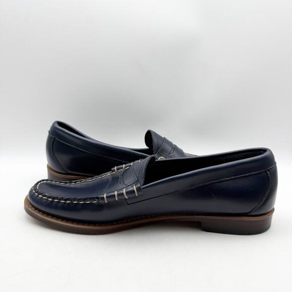 RE/DONE + GH Bass + Weejuns Mens Larson Loafer US 10 D Navy Leather Pull On NWOB main image 2